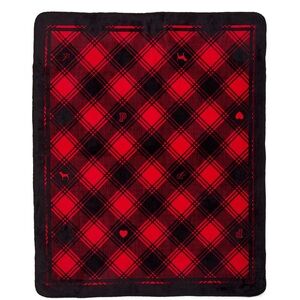 PINK Victoria's Secret Red and Black Plaid Blanket